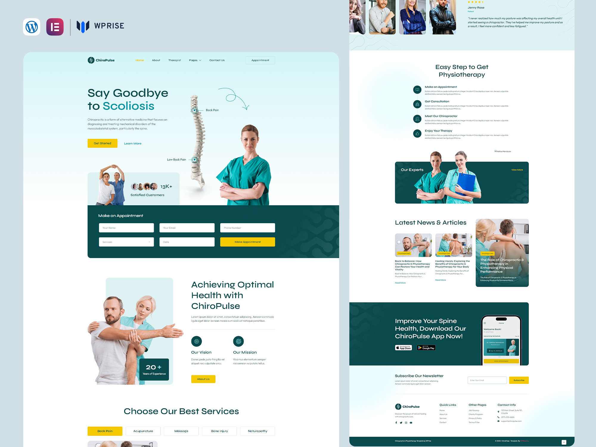 ChiroPulse - Chiropractic & Physiotherapy Elementor Template