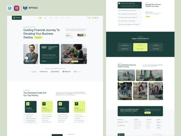 FinCad - Finance & Business Consulting Elementor Template