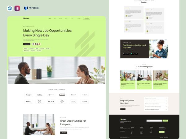 Hirely - Human Resources & Recruitment Agency Elementor Template