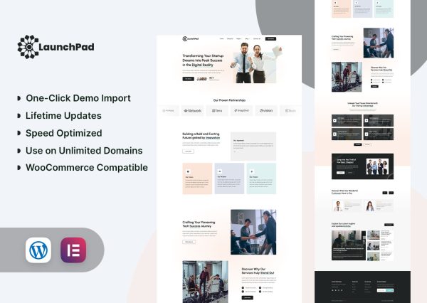 LaunchPad - Startup Company & Business Elementor Template