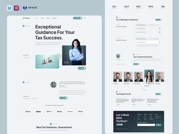 TaxVisor - Tax Advisor & Consulting Elementor Template