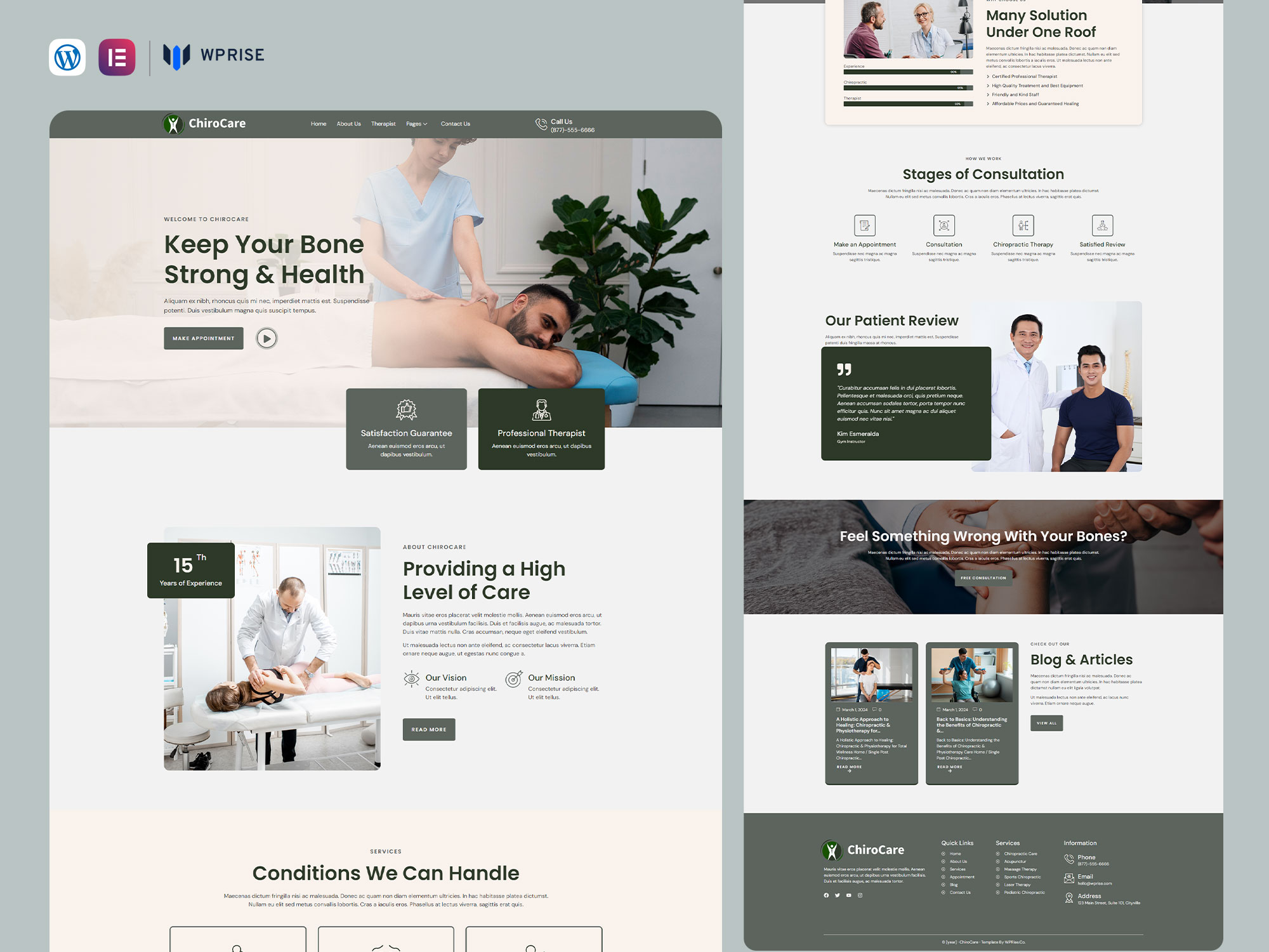 ChiroCare - Chiropractic & Physiotherapy Elementor Template