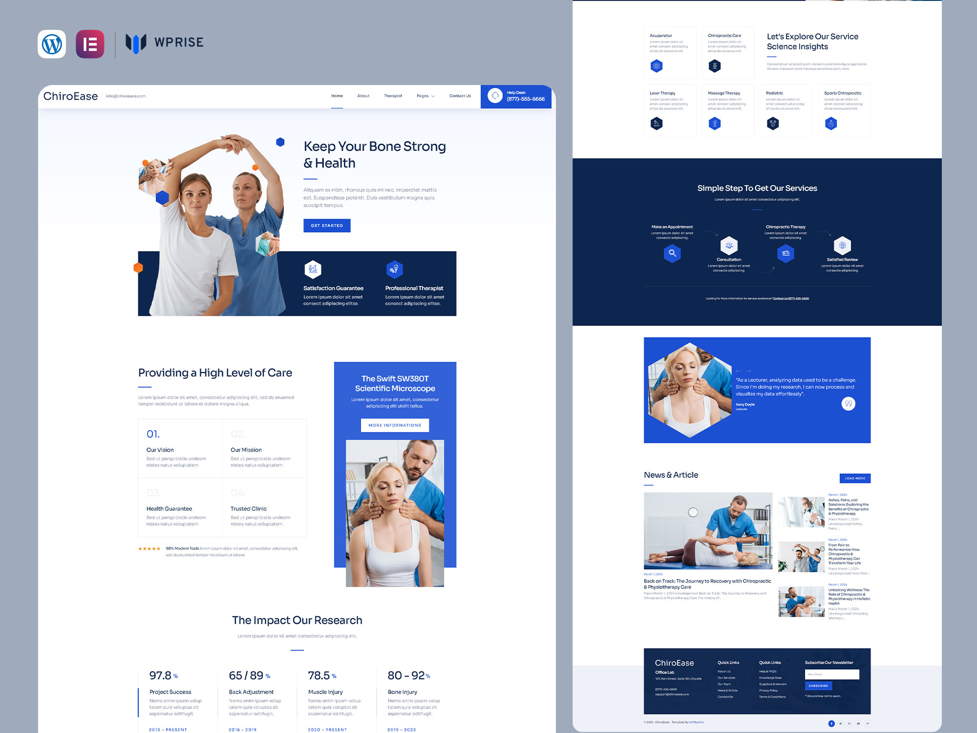 ChiroEase - Chiropractic & Physiotherapy Elementor Template