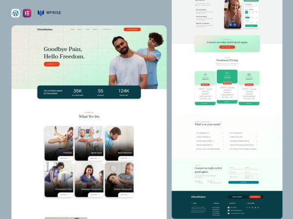 ChiroMotion - Chiropractic & Physiotherapy Elementor Template