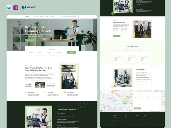 Cleanse - Cleaning Services Company Elementor Template