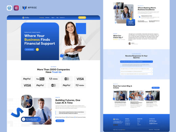 FinTox - Banking & Business Loan Elementor Template