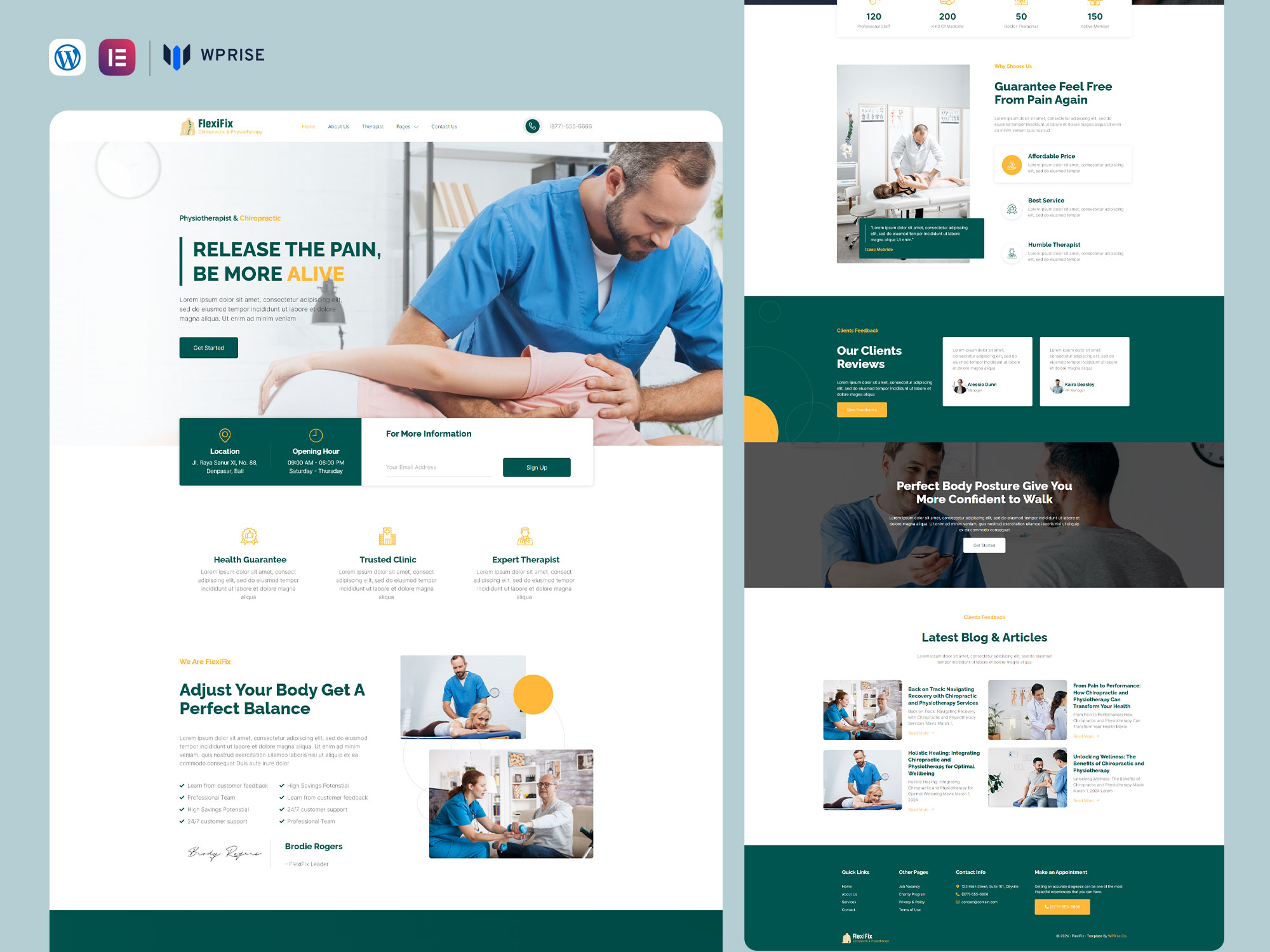 FlexiFix - Chiropractic & Physiotherapy Elementor Template