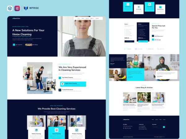 SpotClen - Cleaning Services Elementor Template