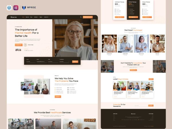 Beacon - Psychology & Counseling Elementor Template