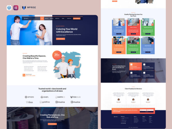 PaintPlus - Painting & Wallpapering Service Elementor Template