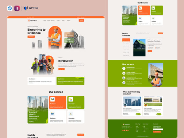 SteelStruct - Construction And Industry Elementor Template