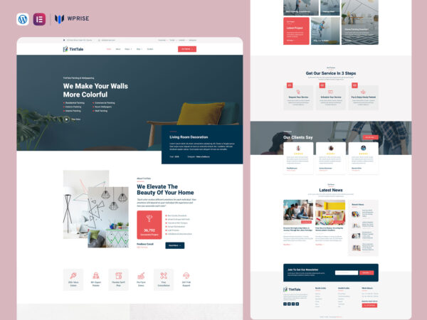 TintTale - Painting & Wallpapering Service Elementor Template