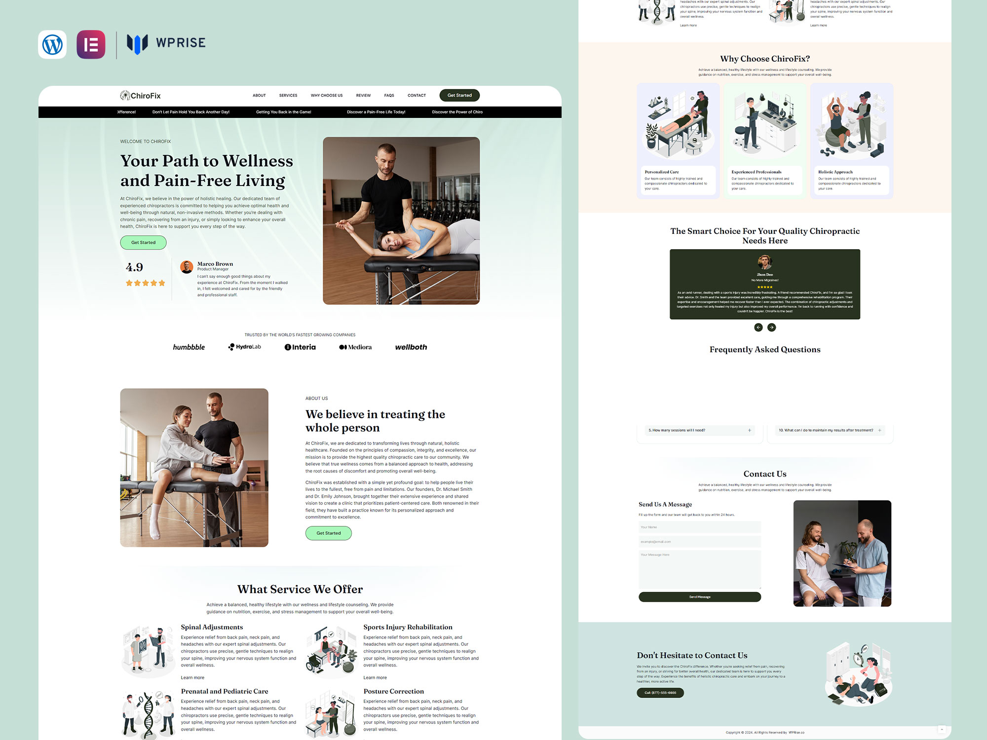 ChiroFix - Chiropractic Clinic Lead Generation Landing Page
