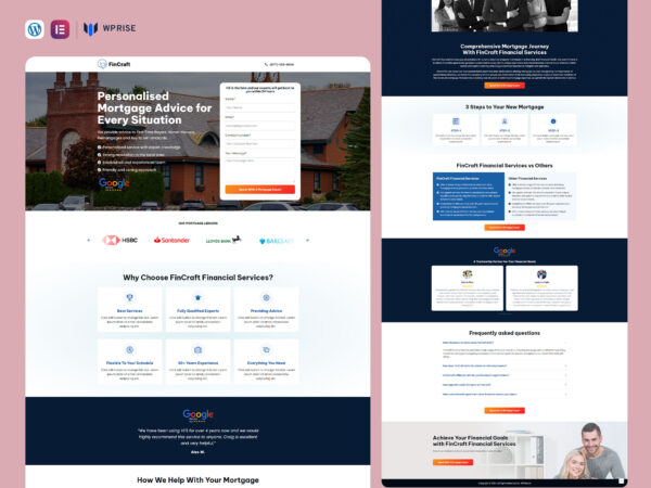 FinCraft - Mortgage Advice Lead Generation Landing Page