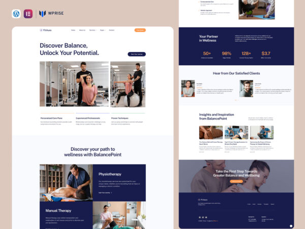 FitAura - Fitness Therapy Center Website Template