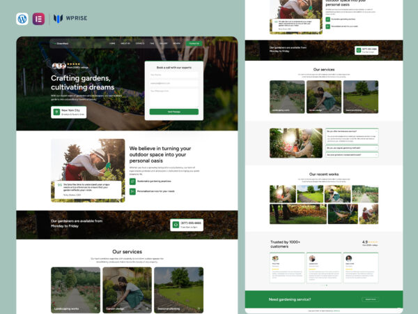 GreenNest - Gardening Lead Generation Landing Page