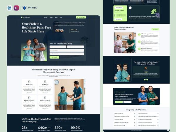 SpineEase - Chiropractic Clinic Lead Generation Landing Page