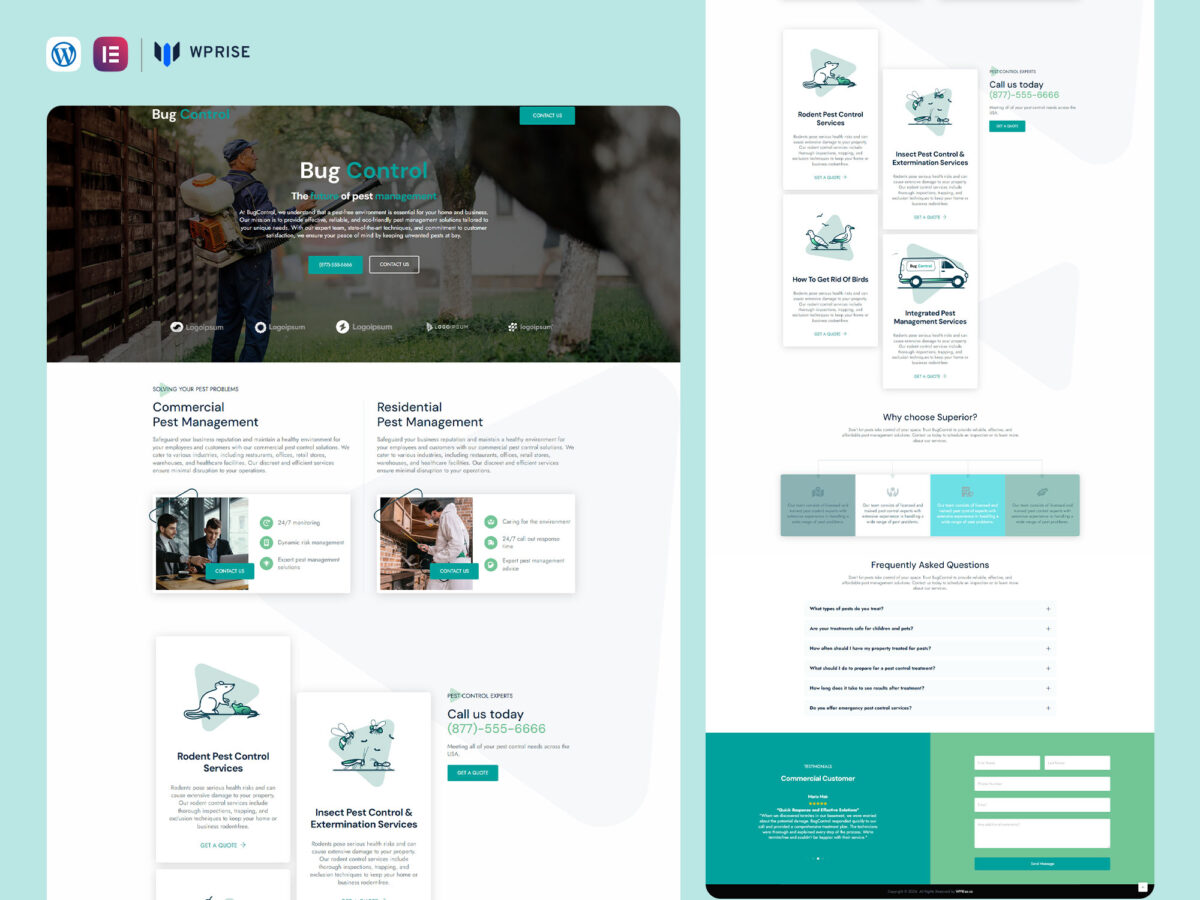 BugControl - Pest Control Lead Generation Landing Page