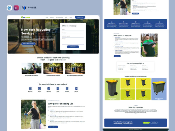 CleanBins - Trash Bin Cleaning Lead Generation Landing Page