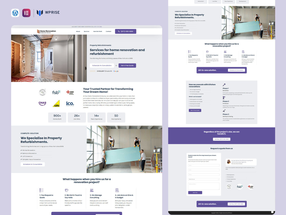 CraftNest - Home Renovations Lead Generation Landing Page