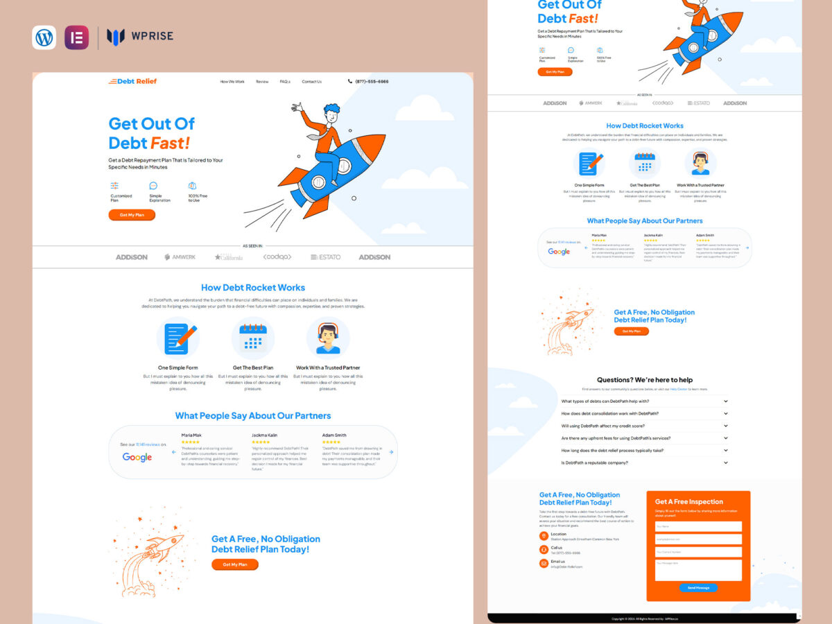 DebtPath - Debt Relief Lead Generation Landing Page