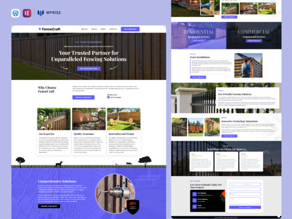 FenceCraft - Fencing Landing Page for Lead Generation
