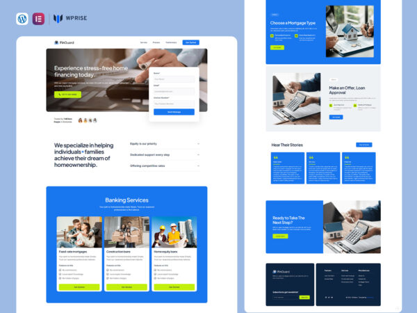 FinGuard - Finance & Mortgage Landing Page Template