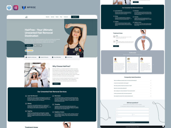 HairFree - Laser Hair Removal Lead Generation Landing Page