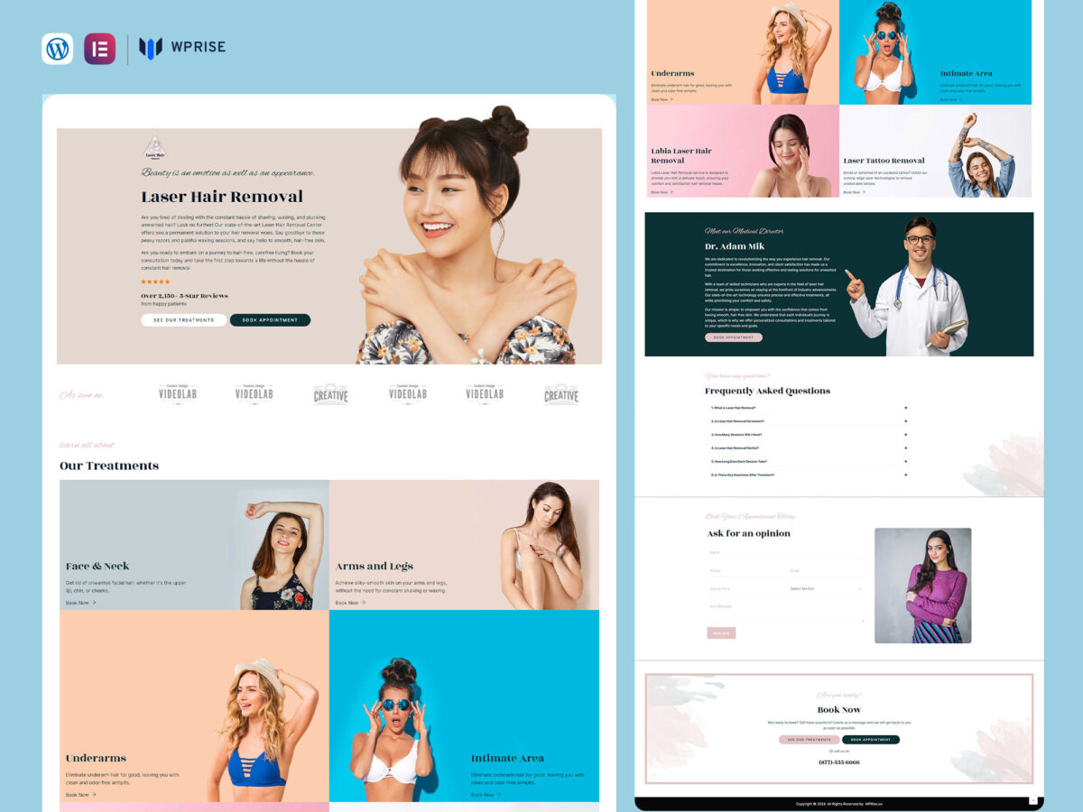 LaserGlow - Laser Hair Removal Lead Generation Landing Page