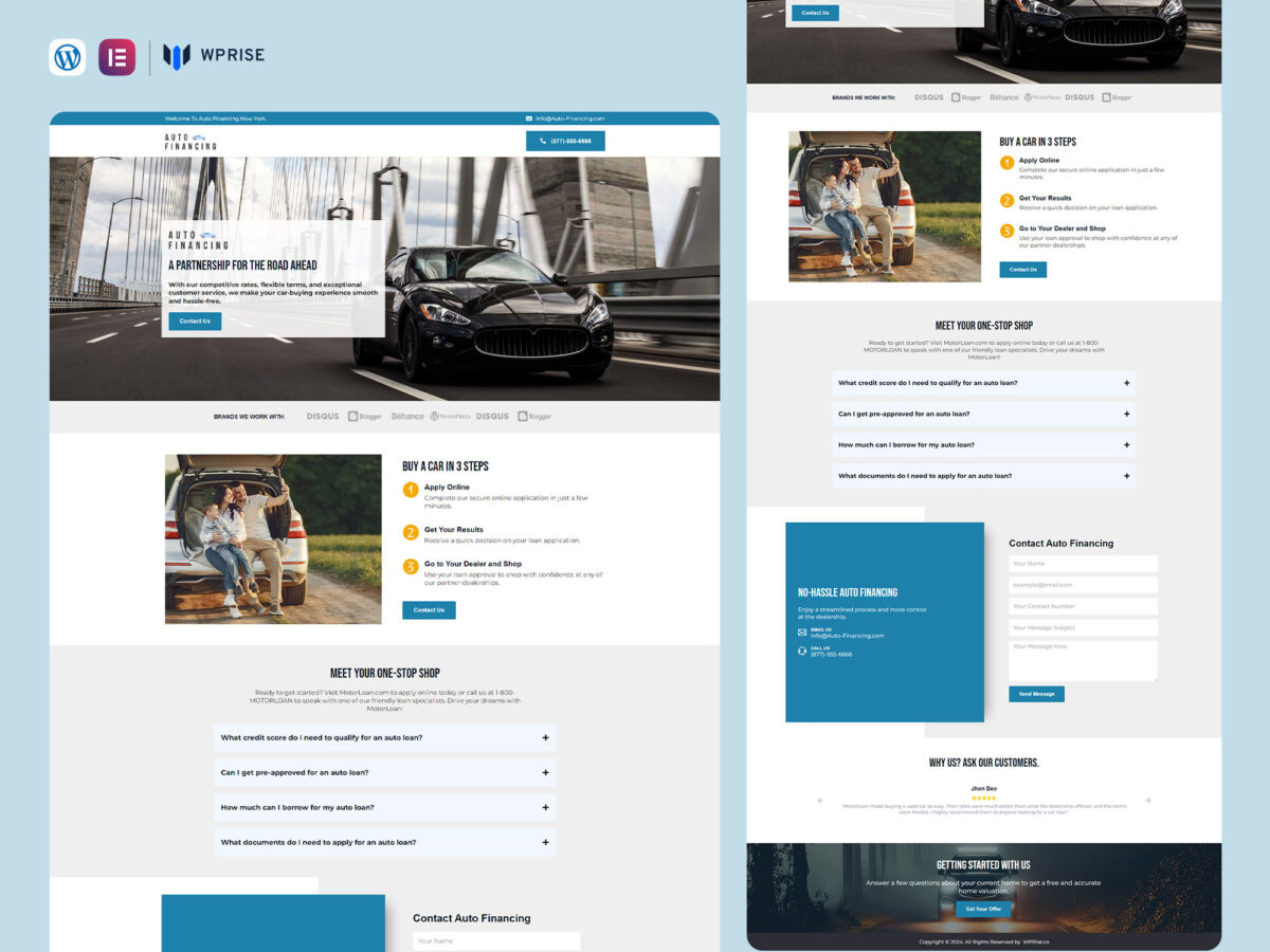 MotorLoan - Auto Insurance Lead Generation Landing Page