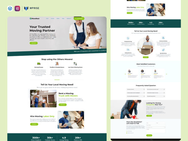 MoveNest - Moving Lead Generation Landing Page