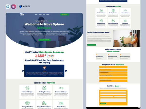 MoveSphere - Moving Lead Generation Landing Page