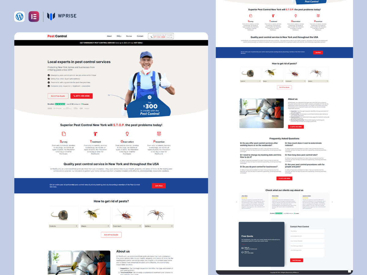 PestGuard - Pest Control Lead Generation Landing Page