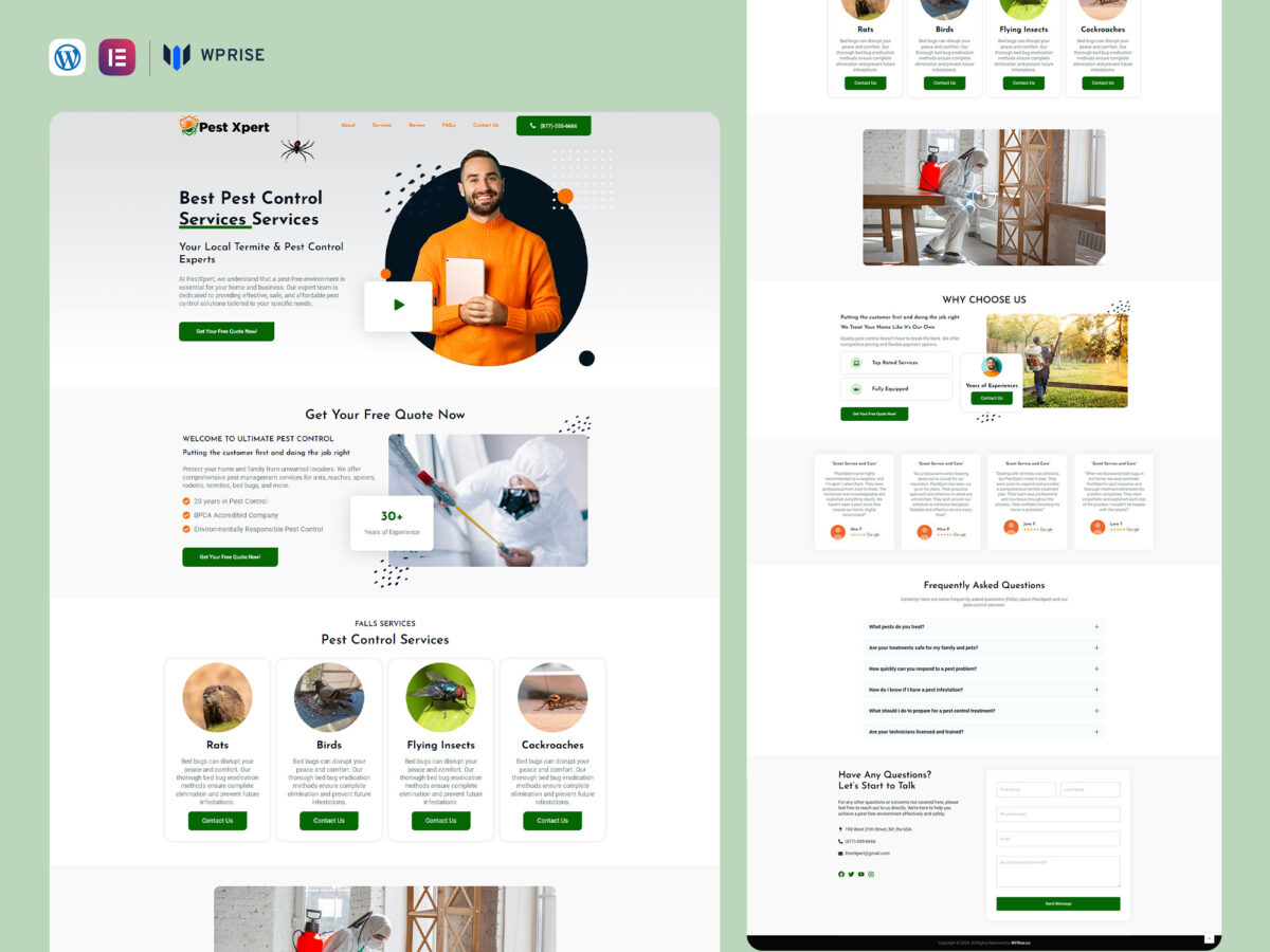 PestXpert - Pest Control Lead Generation Landing Page