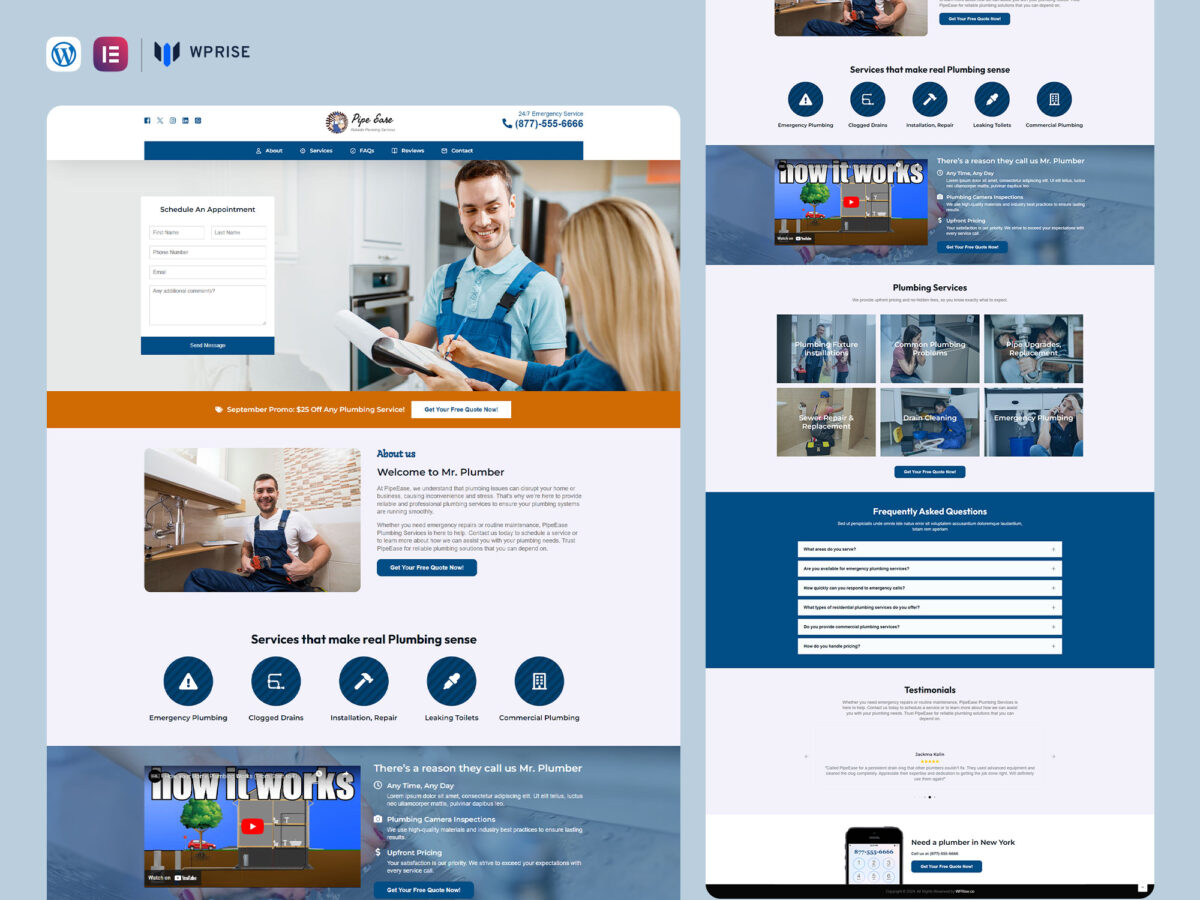 PipeEase - Plumbing Lead Generation Landing Page