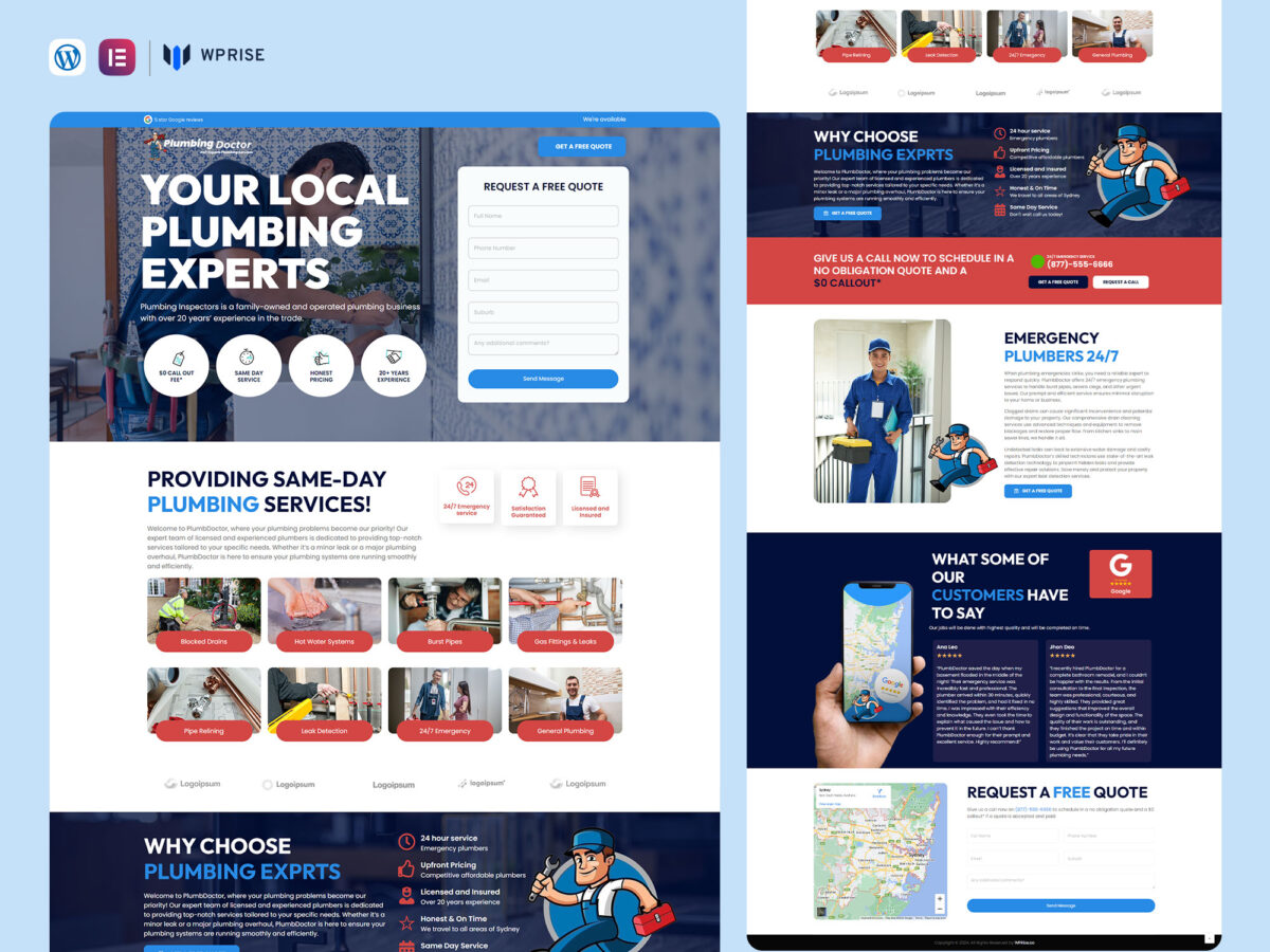 PlumbDoctor - Plumbing Lead Generation Landing Page