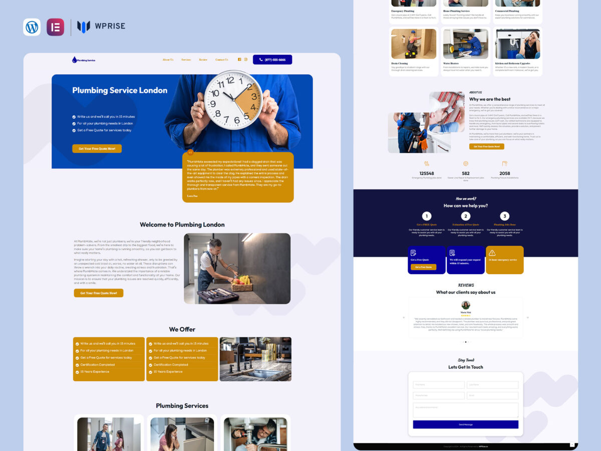 PlumbMate - Plumbing Lead Generation Landing Page