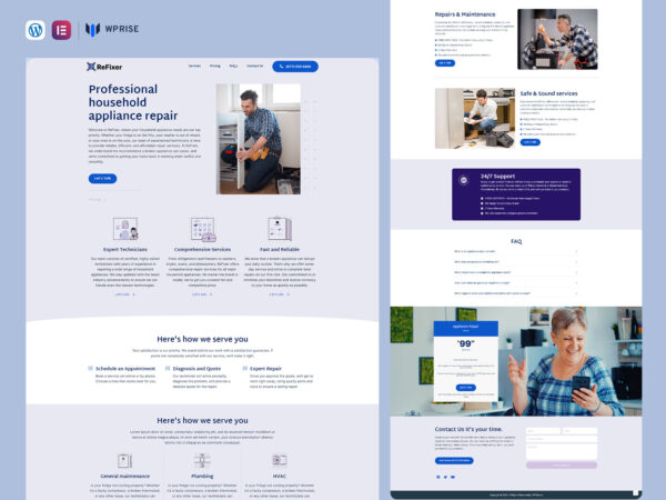 ReFixer - Home Appliance Repair Lead Generation Landing Page