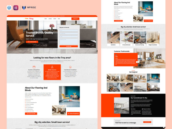 TileGlow - Floor Tiling Installer Lead Generation Landing Page