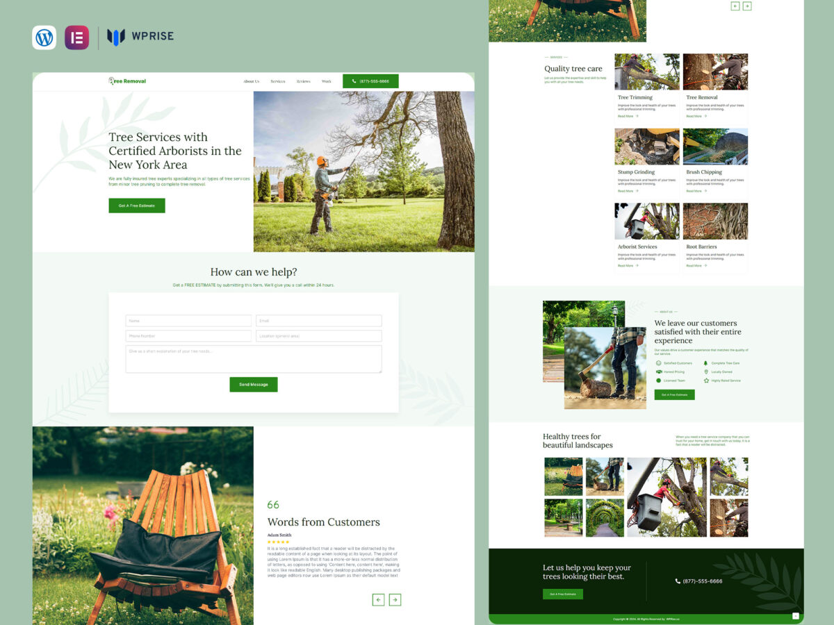 TreeNix - Tree Removal Lead Generation Landing Page