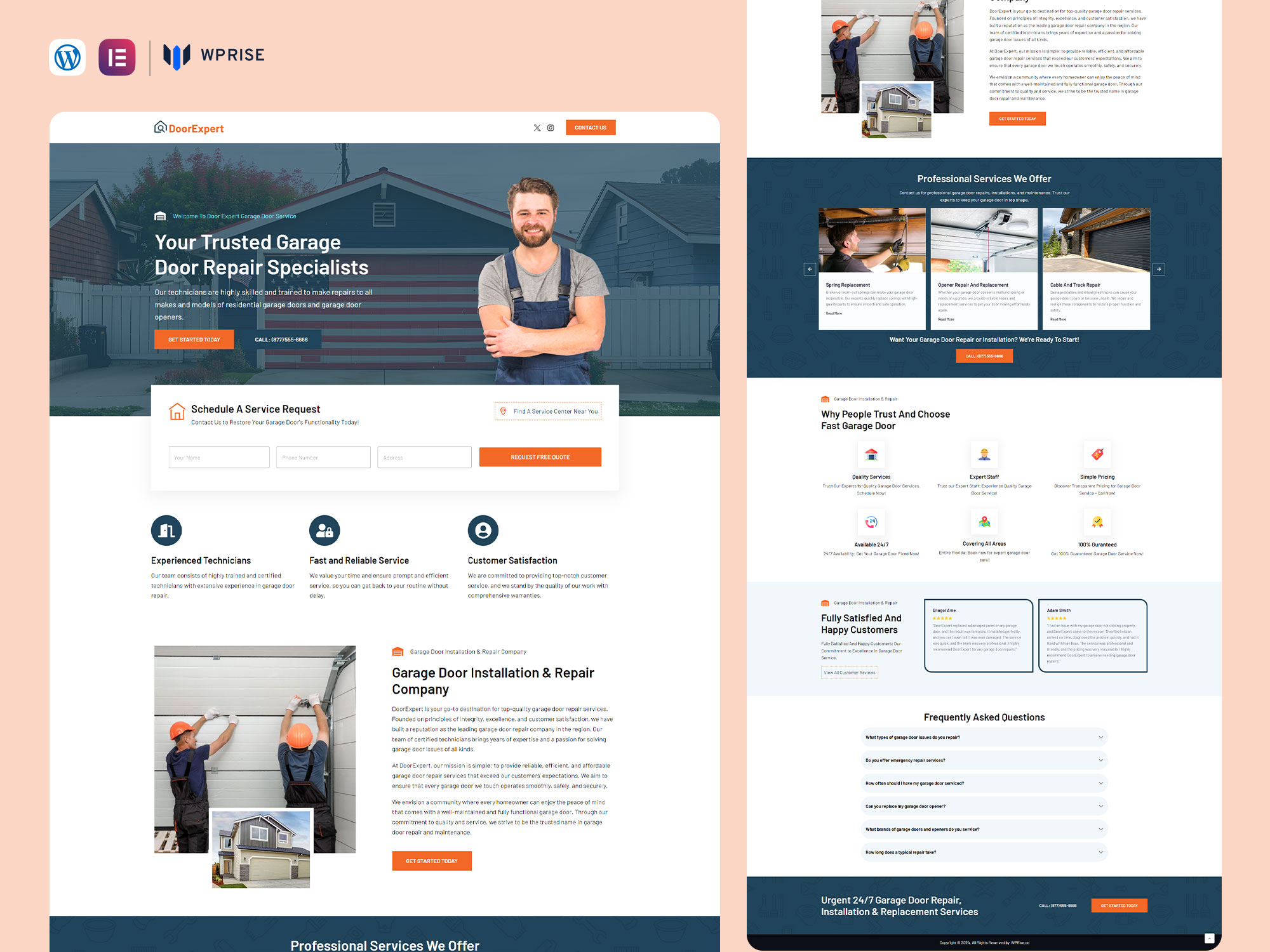 DoorExpert - Garage Door Repair Lead Generation Landing Page