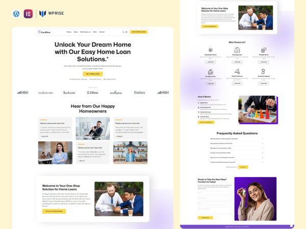 FundFlow - Home Finance Landing Page for Lead Generation