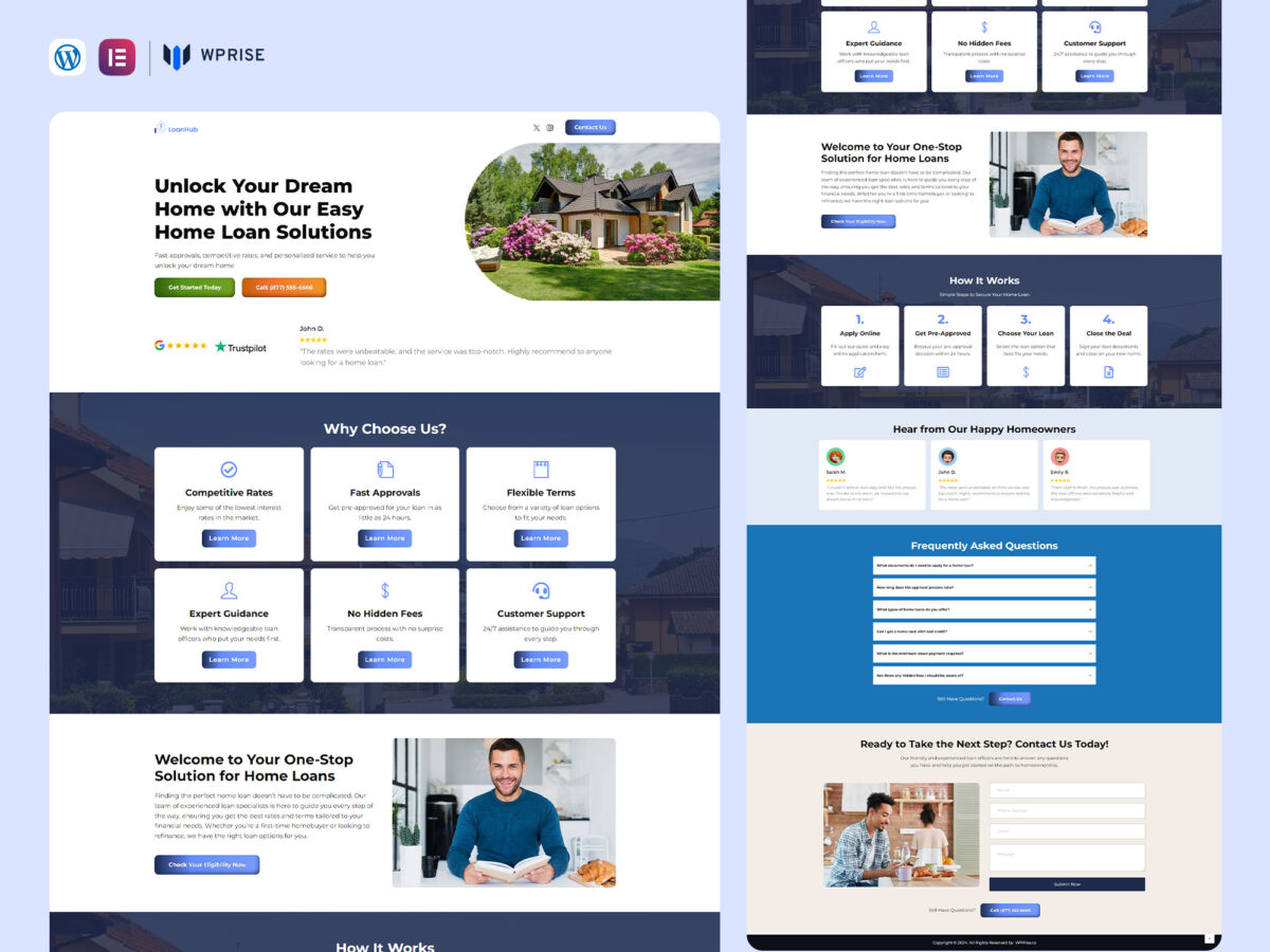 LoanHub - Home Loan Landing Page for Lead Generation