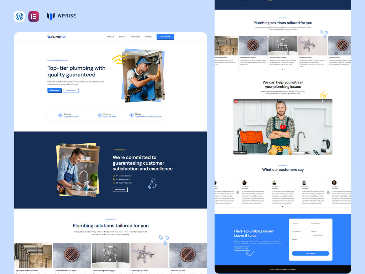 PlumbPlus - Plumbing Lead Generation Landing Page