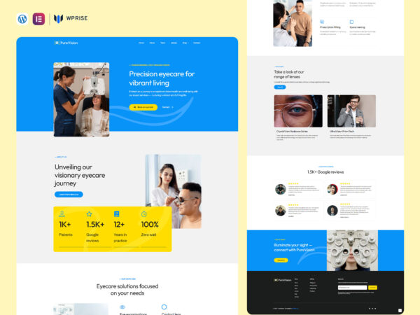 PureVision - Clear Vision Eyecare Elementor Template