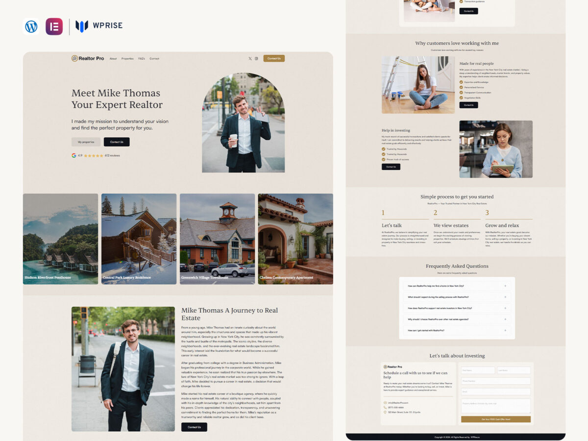 RealtorPro - Realtor Landing Page for Lead Generation