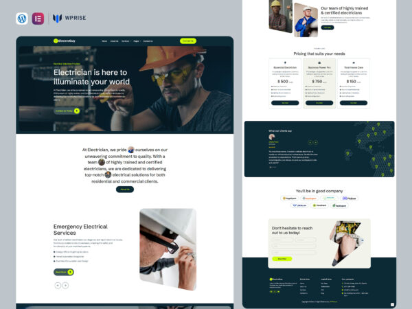 ElectroGuy - Professional Electrician Elementor Template