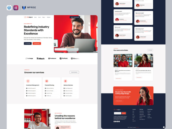 FinMent - Financial and Corporate Elementor Template