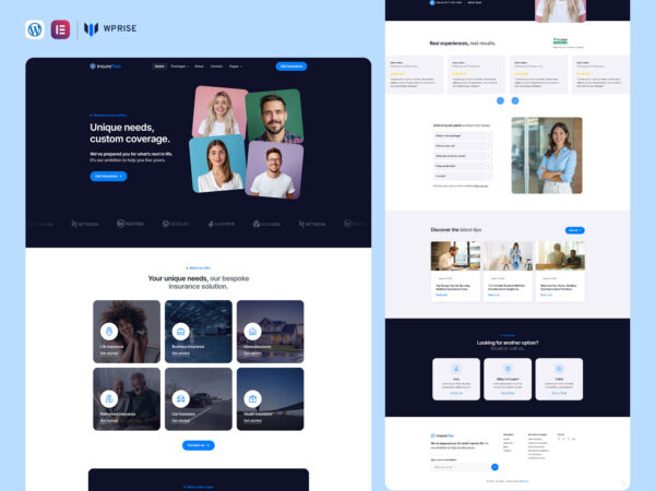 InsurePlus - Insurance Company Website Template