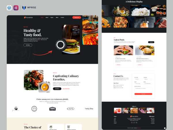 WarmDish - Cafe & Restaurant Elementor Template